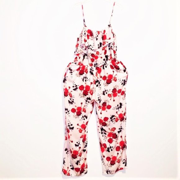 LOVE by CHESLEY Floral Spaghetti Strap Jumpsuit - Picture 1 of 8